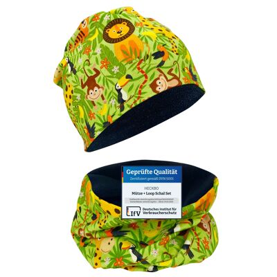 Set berretto e passamontagna per bambini - Giungla