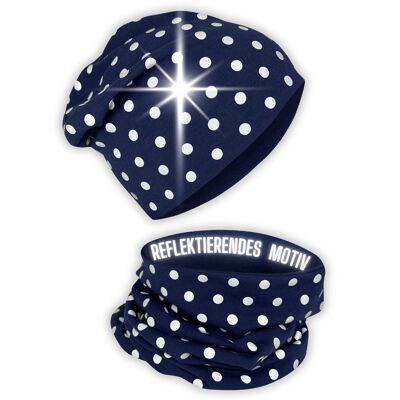 Cappello riflettente per bambini con passante - pois