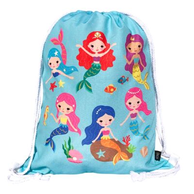 Bolsa de gimnasio de sirena turquesa