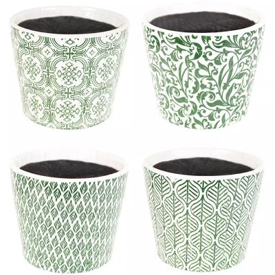 Grand pot hollandais vert à l'ancienne, 4 modèles assortis