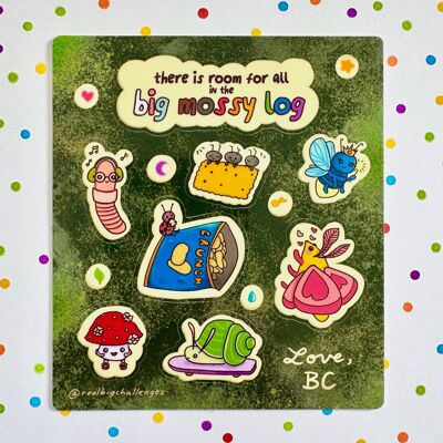 Foglio di adesivi Pride Bugs