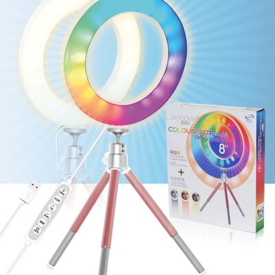 Luce ad anello colorata da 6 pollici