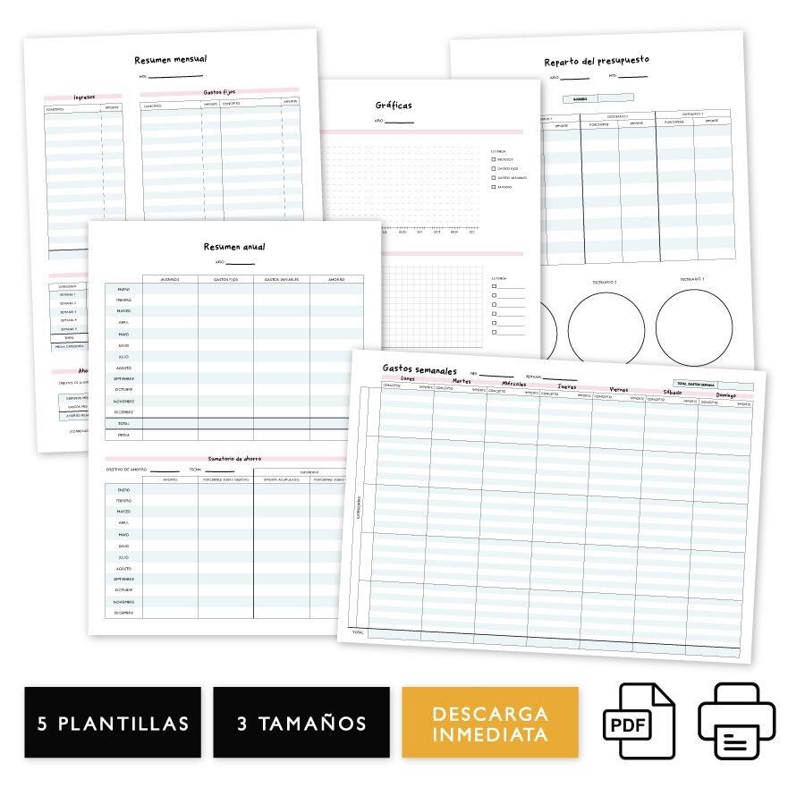 Pacchetto di modelli di finanza personale stampabili