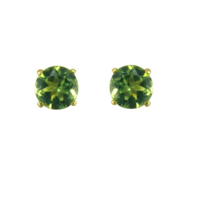 Pendientes de peridoto en oro amarillo de 9 quilates