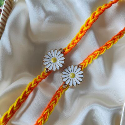 Children Floral Charm Sunflower Rakhi for Raksha Bandhan