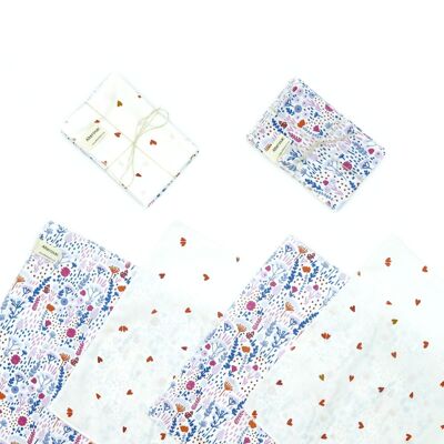 Pañuelos de algodón lavables - x 4 - Talla S