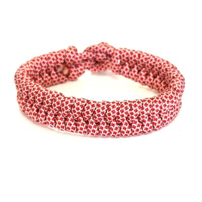 Bracelet homme paracorde rouge/blanc