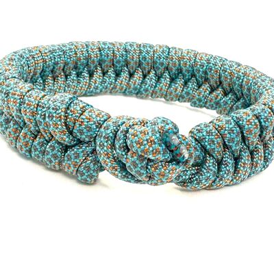 Bracelet homme turquoise/orange/gris