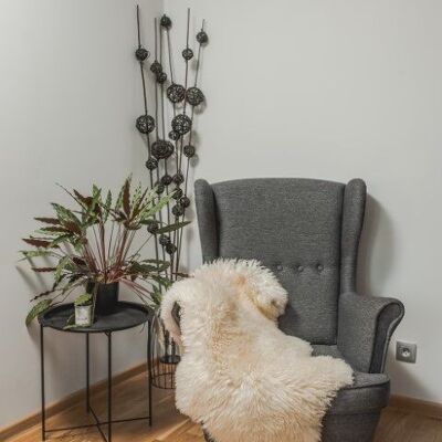 Tapis en peau de mouton naturelle blanche bouclée, superbes tapis en peau de mouton, cuir de mouton, tapis en peau de mouton, tapis, Schaffell Hygge