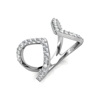 Aurora Ring - Silver and Crystal