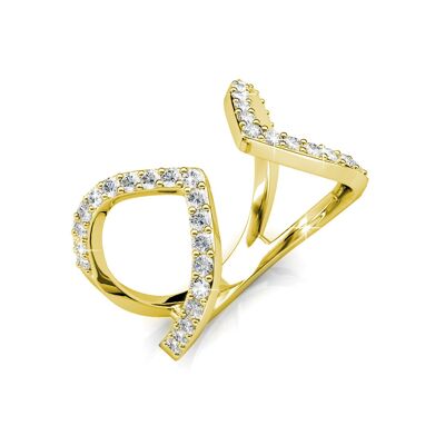 Anillo Aurora - Oro y Cristal