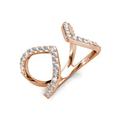 Aurora Ring - Rose Gold and Crystal