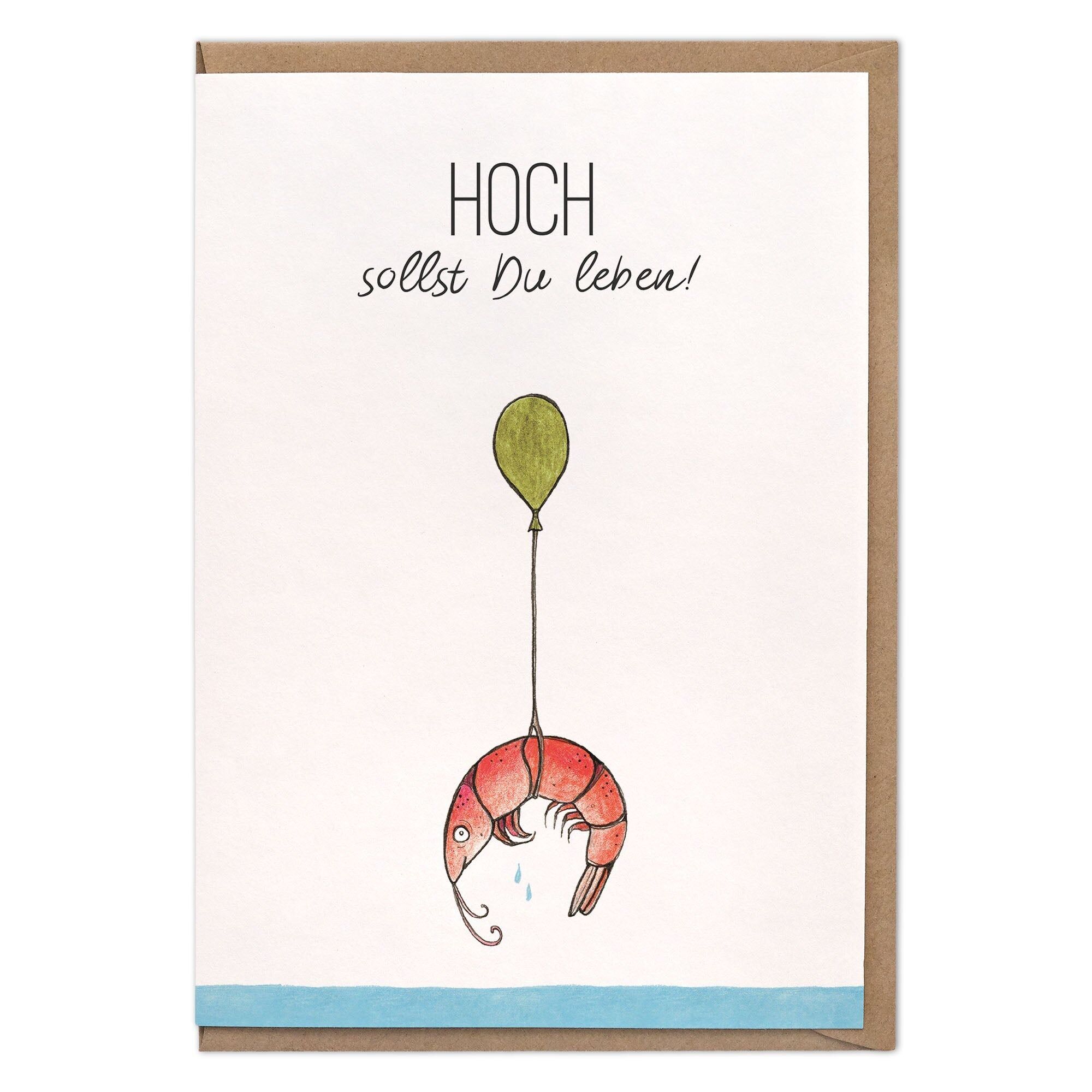 Klappkarte – Shrimp-Ausflug