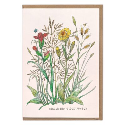 Klappkarte – Sommerblumen