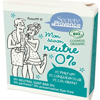 Jabón certificado orgánico Neutro 0% pieles sensibles y reactivas - papel