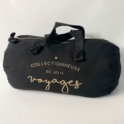 Duffel Bag - Collector of Beautiful Trips - Black Color