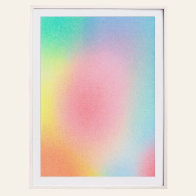 Risographie – Affiche imprimée – Happy Red – DIN A3