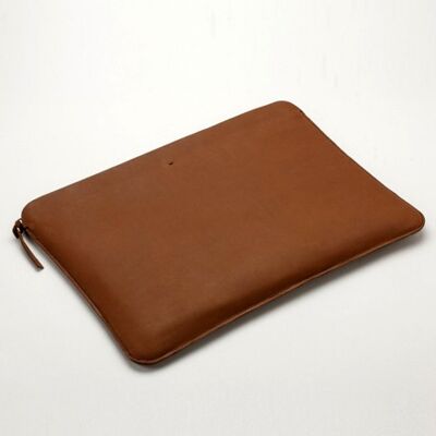 13 "leather laptop sleeve - Neoprene interior - Camel