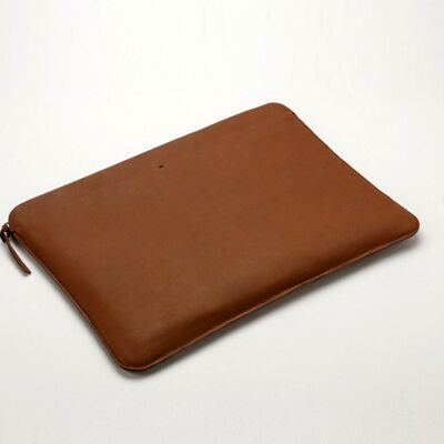 13 "leather laptop sleeve - Neoprene interior - Camel