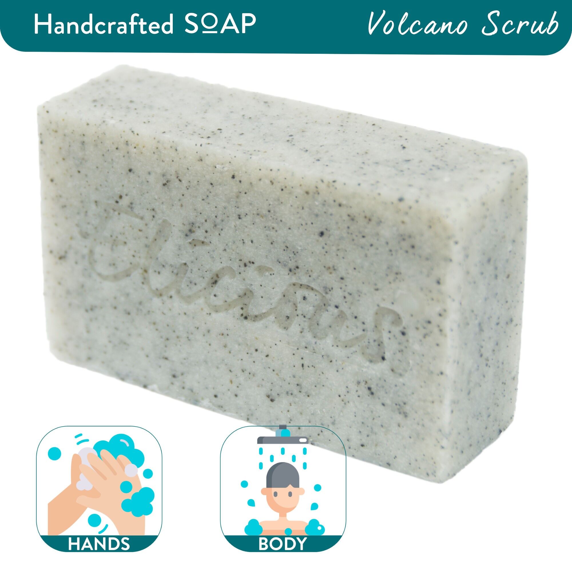 Savon Naturel Artisanal Gommage Volcan 100g