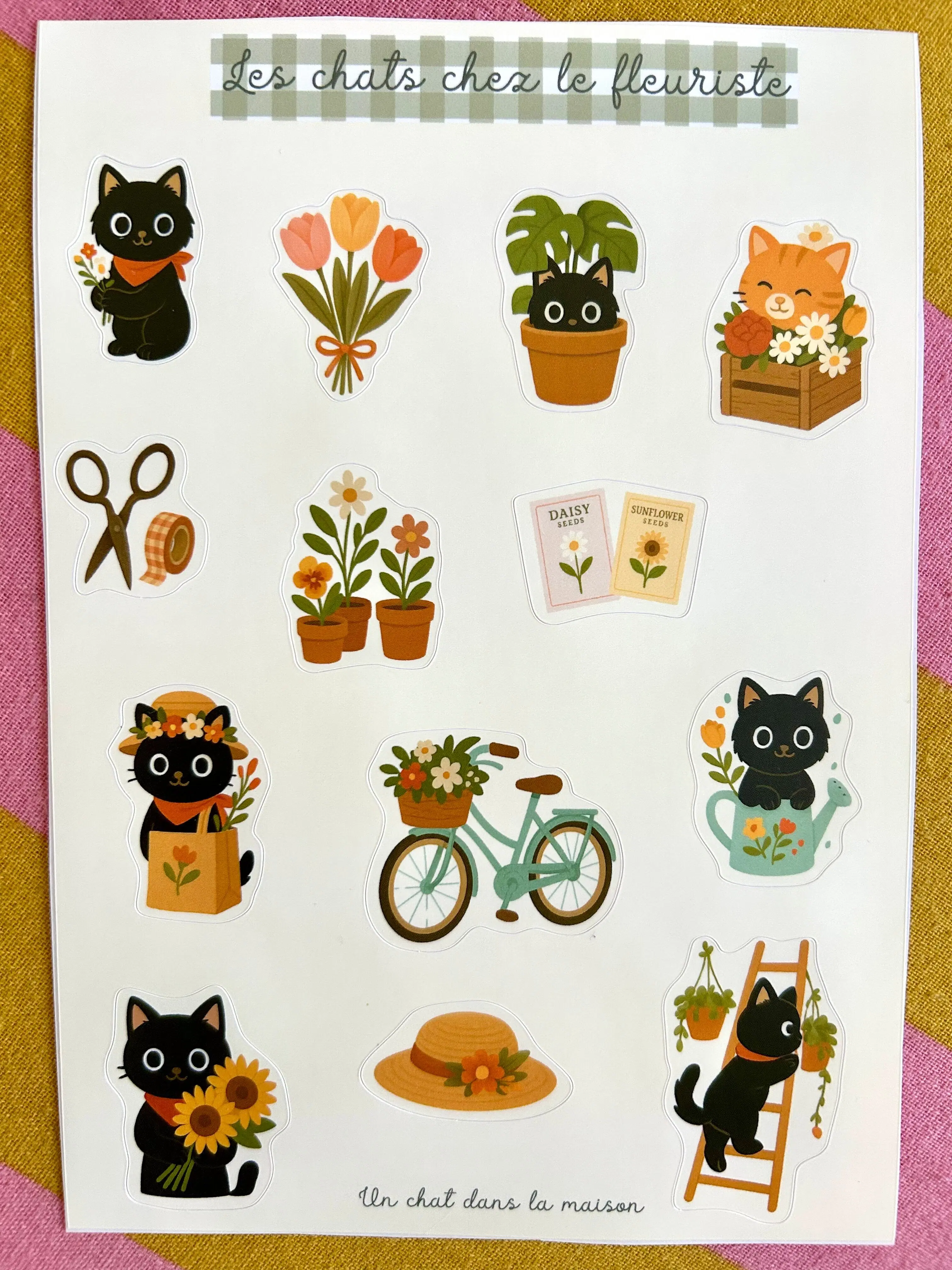 Achat Planche stickers alphabet patchwork A5 - collection 
