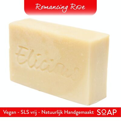 Handgemaakte natuurlijke zeep Romancing Rose 100g