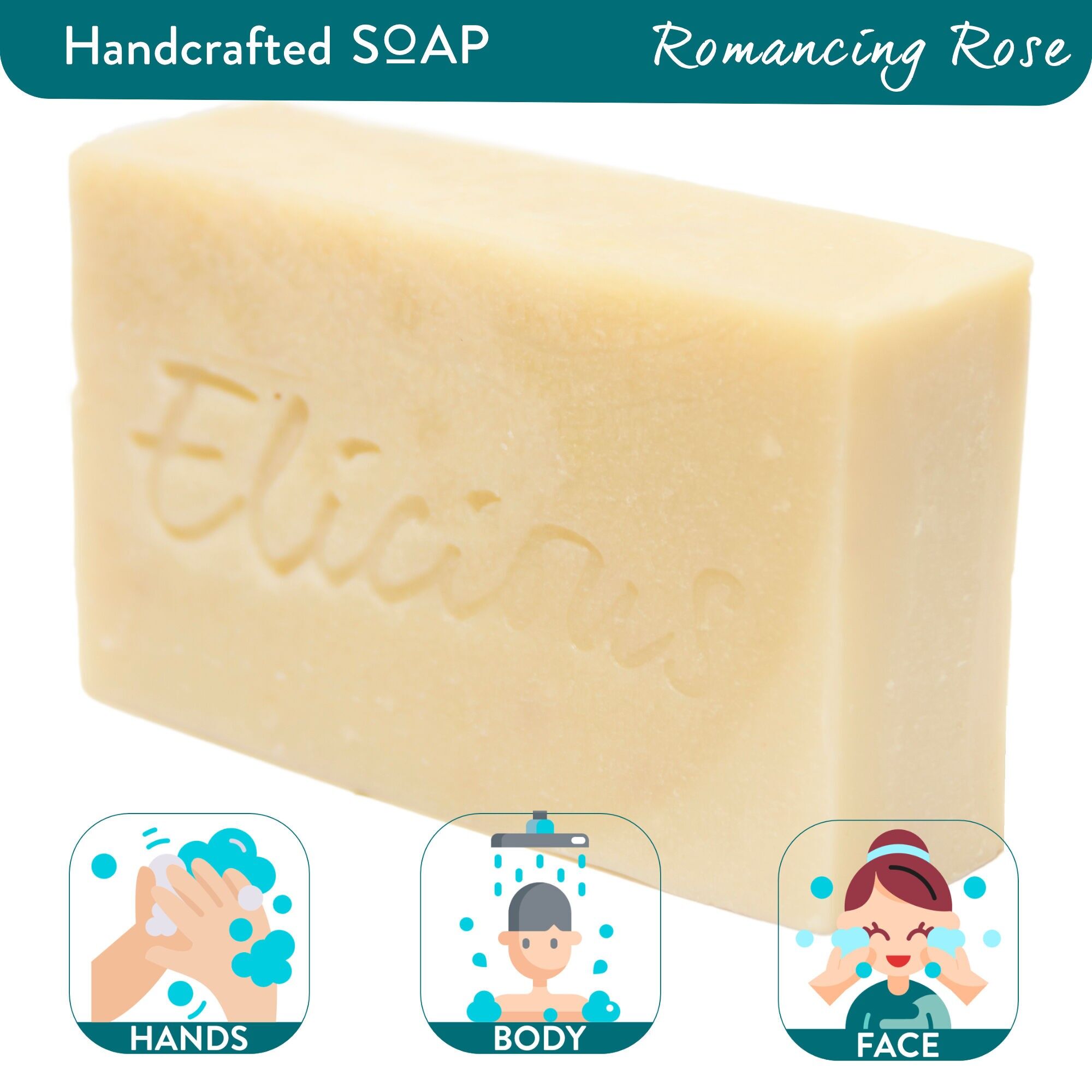 Sapone Naturale Fatto A Mano Romancing Rose 100g