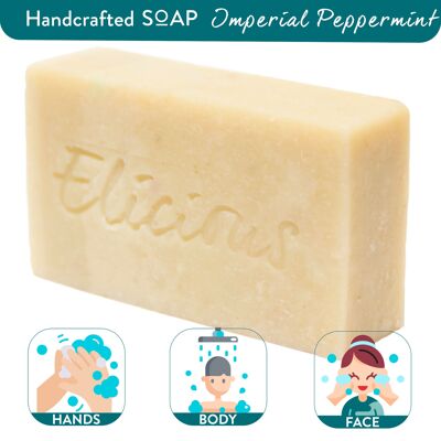 Jabón Natural Artesanal Menta Imperial 100g