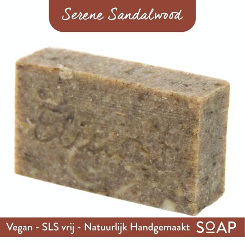 Handgemaakte natuurlijke zeep Serene Sandalwood 100g