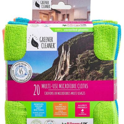 20 paños de microfibra multiusos
