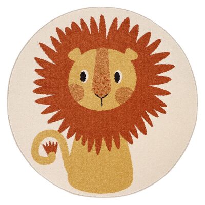 Tapis enfant rond petit lion TIAGGO