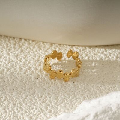 Bague d'orteil Dorée Brillante En Pastilles