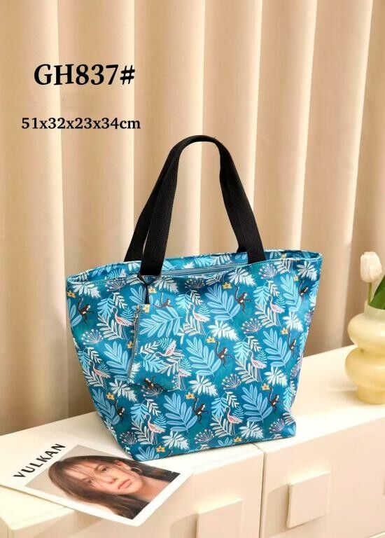 Borsa shopper in nylon con design animato + borsetta
