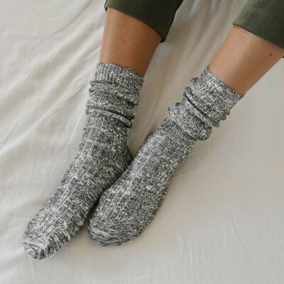 Women's mottled socks, light gray