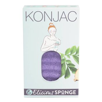 Eponge de bain Konjac naturelle Lavande - calmante 3