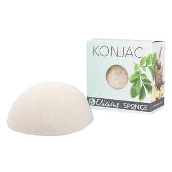 Eponge visage naturelle Konjac Pure - tous types de peaux 1