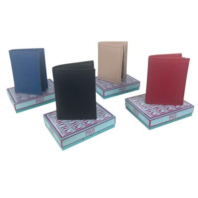 Portefeuille en cuir pour femme avec emplacements pour cartes et grand espace pour cartes ZP01
