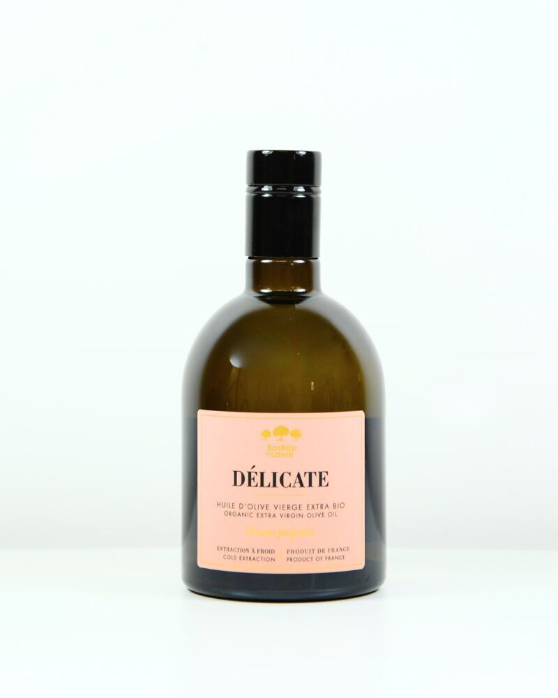 Organic Extra Virgin Olive Oil from France - Delicate - Ripe Fruity - 50cl Bottle