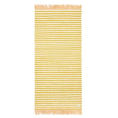 Nosy beach mat with saffron yellow stripes - THE NICE FLEET