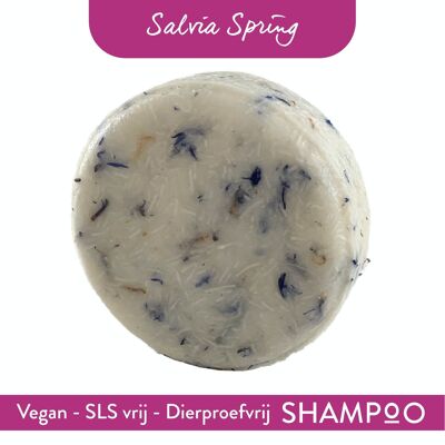Natural shampoo bar Salvia Spring 58g - Sensitive scalp