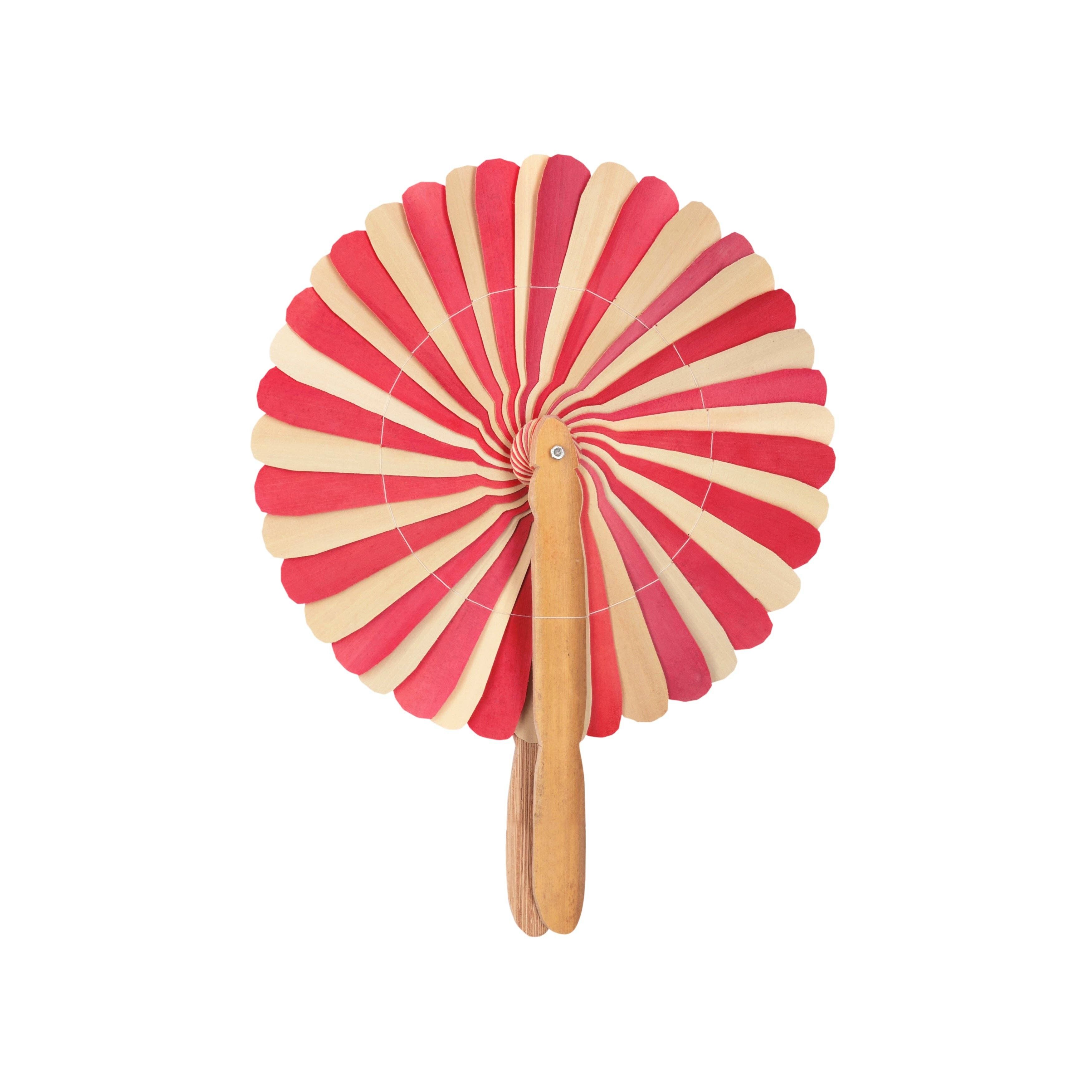 Ventaglio Kep naturale e rosso M - THE NICE FLEET