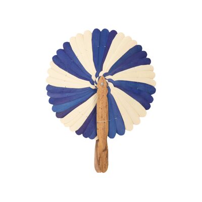 Natural & indigo Kep fan M - THE NICE FLEET