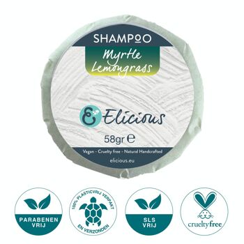 Shampoing solide naturel Myrte Citronnelle 58g - Cheveux normaux à gras 2