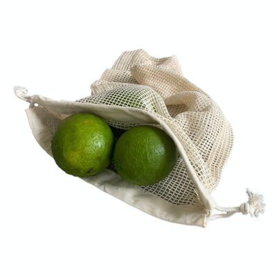 Zero waste organic cotton fruit net - small