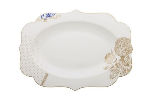 Plat de service ovale Royal Blanc - 40cm