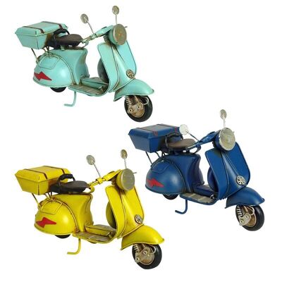 Scooter métal vintage 18 x 7 x 11 cm Bleu