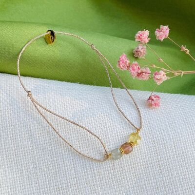 Pulsera de 3 turmalinas (BLU85)