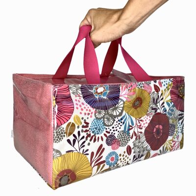 Cooler Bag, Pink Floral (cube size)