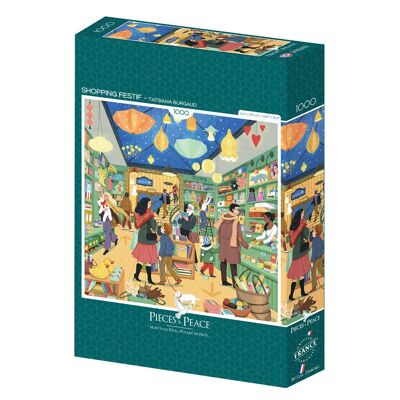 1000 Piece Square Puzzle - Festive Shopping