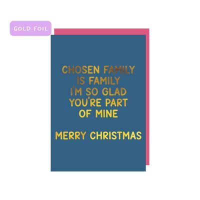 Buon Natale biglietto di auguri per la famiglia scelta